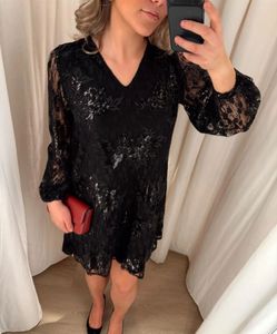 Hovedbilde RAH Lace Sequin Dress V-neck ...