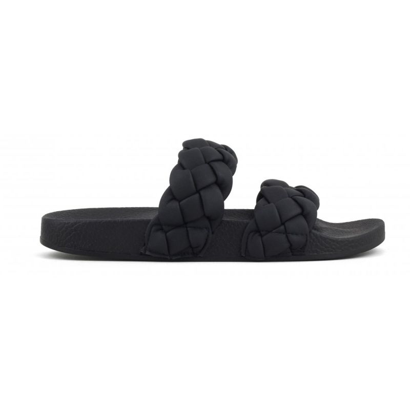 Colors Of California Woven Upper Two-Band Slide Black