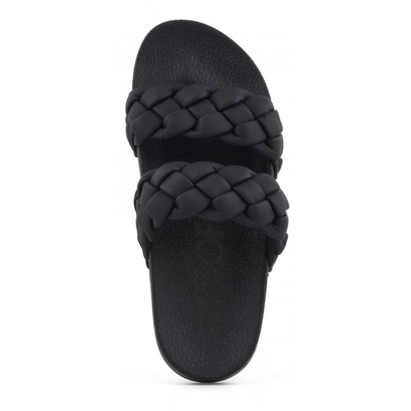 Colors Of California Woven Upper Two-Band Slide Black