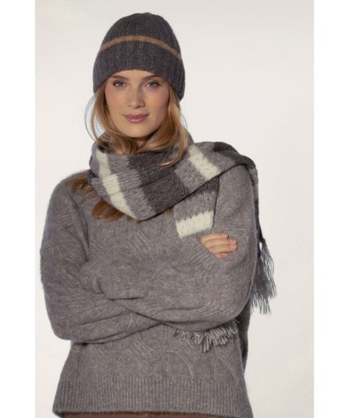 Blue Sportswear Michaela Cable Genser Ultimate Grey Melange